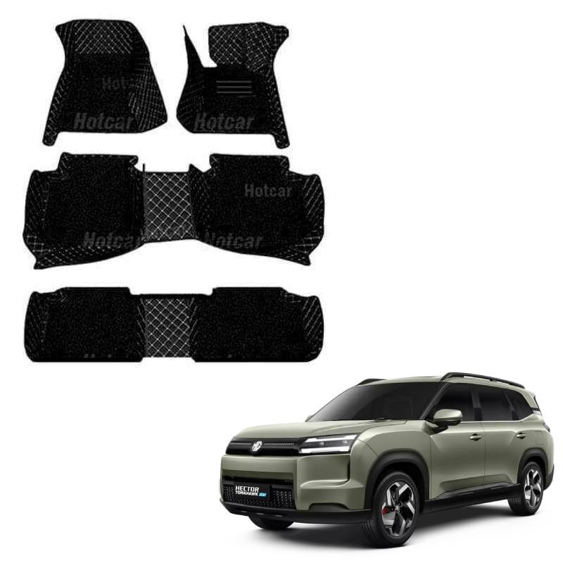 MG Hector Tomahawk EV (7 Seater) Luxury Quality 7D Floor Mats