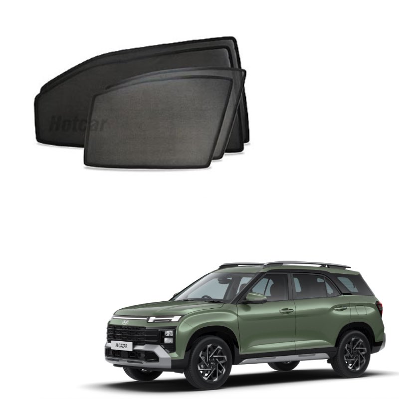 Hyundai Alcazar Half Cut Z Black Sunshades