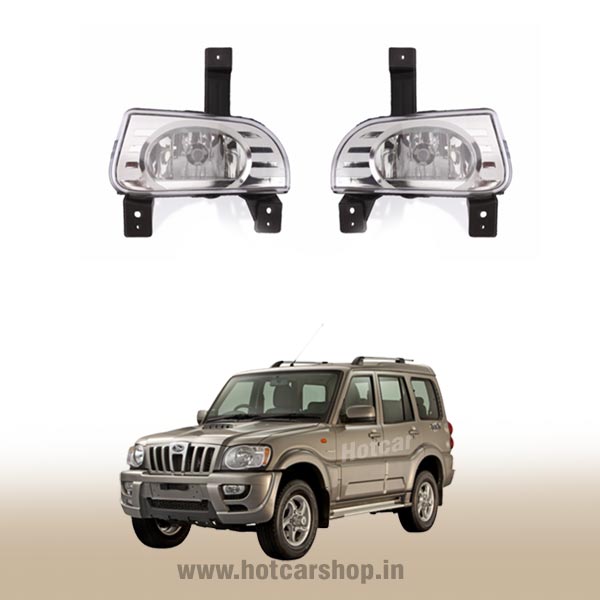 Mahindra Scorpio Type 2 Fog Light Assembly - Set of 2 (with Wiring Kit & Switch)