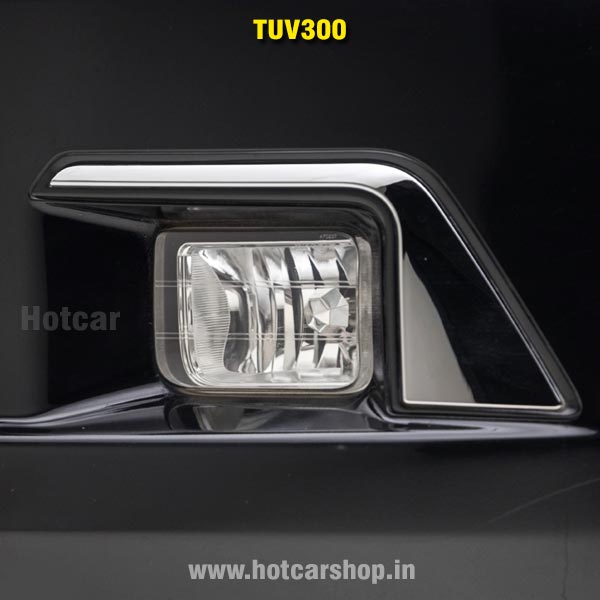 Mahindra TUV300 Fog Light Assembly - Set of 2 (with Wiring Kit & Switch)