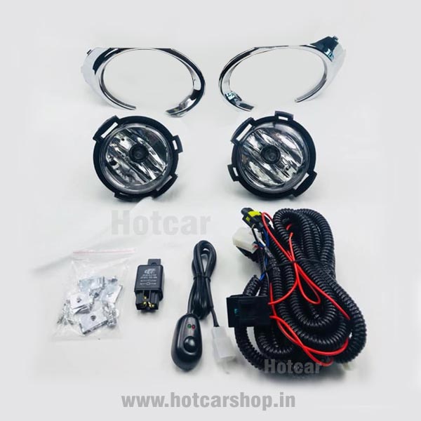 Tata Tiago Fog Light Assembly - Set of 2 (with Wiring Kit & Switch)