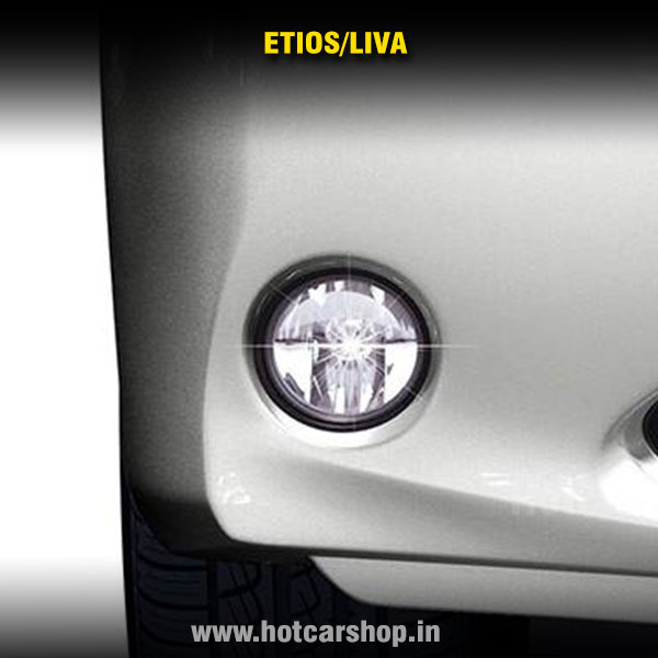 Toyota Etios Type 1 Fog Light Assembly - Set of 2 (with Wiring Kit & Switch)