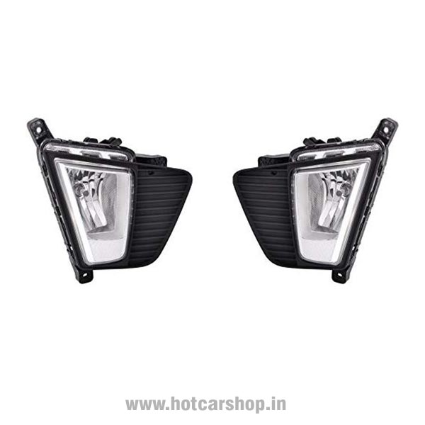 Hyundai Creta (2015 to 2017) Fog Light Assembly - Set of 2 (with Wiring Kit & Switch)