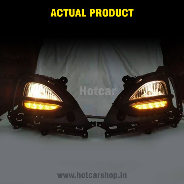Hyundai i20 Elite Type 2 Fog Light Assembly - Set of 2 (with Wiring Kit & Switch)