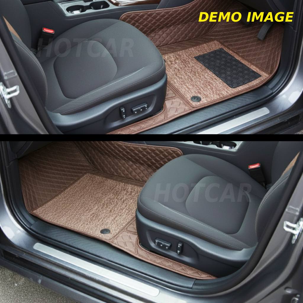 Maruti Vitara Brezza (2016 to 2021) Luxury Quality 7D Floor Mats - Coffee