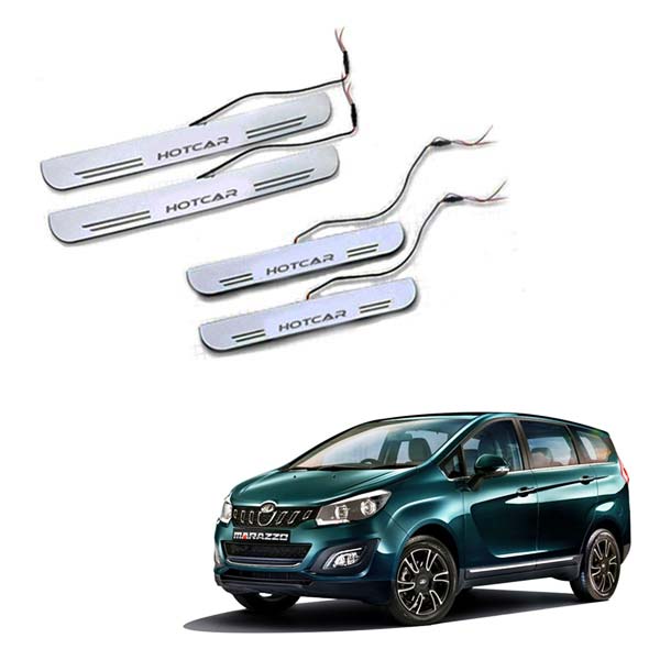 Mahindra Marazzo - LED Door Sill Scuff Plates - Acrylic