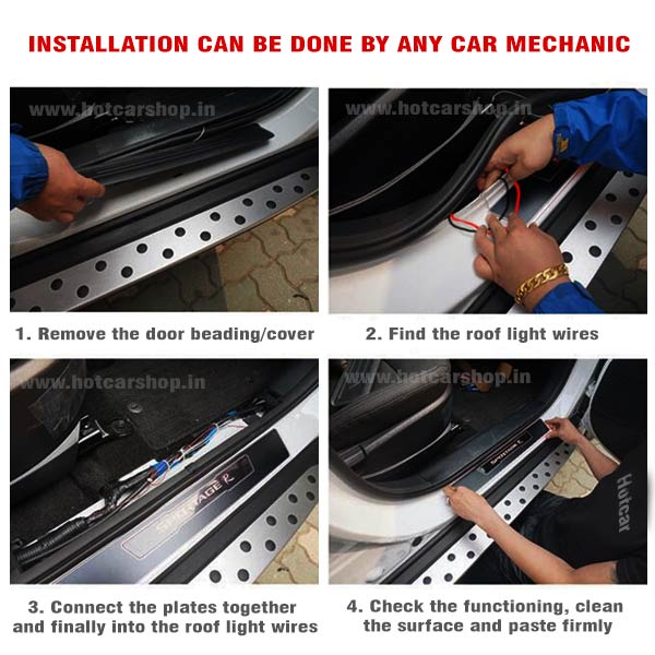 Mahindra Marazzo - LED Door Sill Scuff Plates - Acrylic