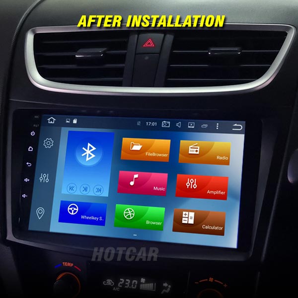 Hotcar - Maruti Dzire (2012-2016) 9 Inch Android Stereo (2GB/32GB) - With LED Rear View Camera - 1 Year Warranty