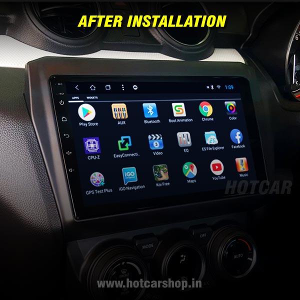 Hotcar - Maruti Swift (2018 Onwards) 9 Inch Android Stereo (2GB/32GB) - With LED Rear View Camera - 1 Year Warranty