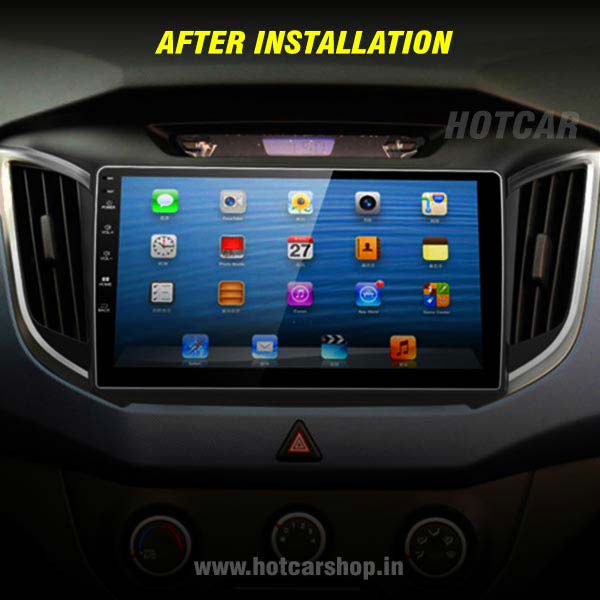Hotcar - Hyundai Creta 9 Inch Android Stereo (2GB/32GB) - With LED Rear View Camera - 1 Year Warranty