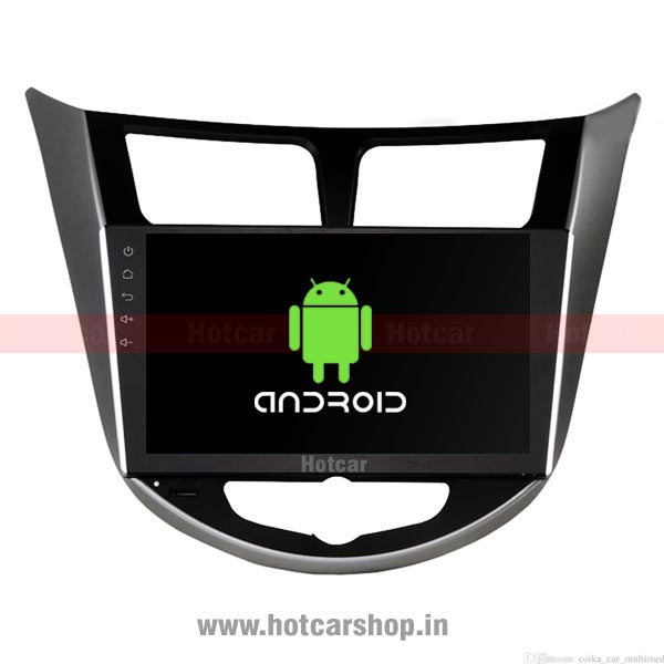 Hotcar - Hyundai Verna Fluidic 9 Inch Android Stereo (2GB/32GB) - With LED Rear View Camera - 1 Year Warranty