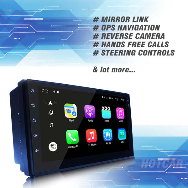 Hotcar -  Ford Ecosport (New) 9 Inch Android Stereo (2GB/32GB) - With LED Rear View Camera - 1 Year Warranty