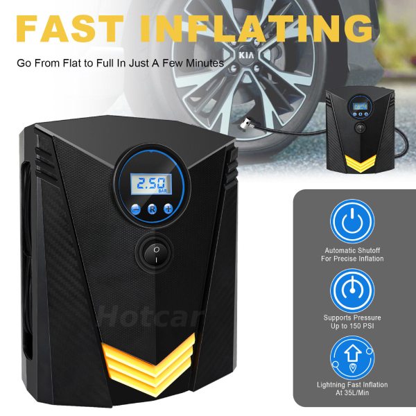 Portable Tyre Inflator with Digital Display (Branded)