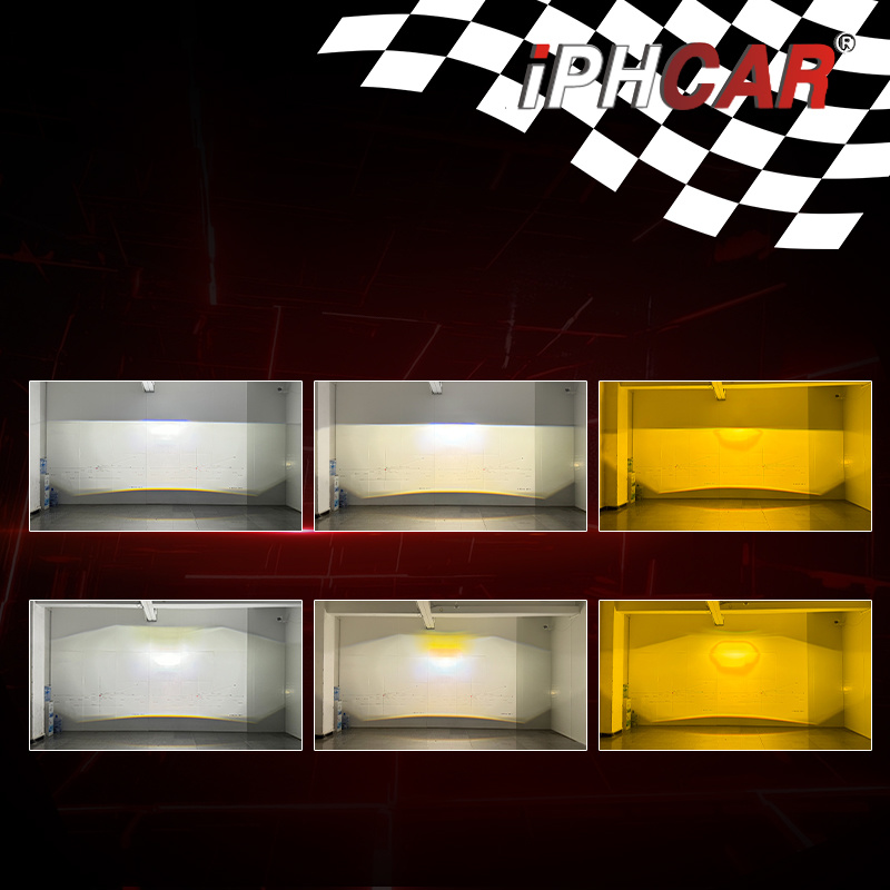 Original iPH CAR M6282 Tri Colour Laser LED Fog Lights (3 Colours)