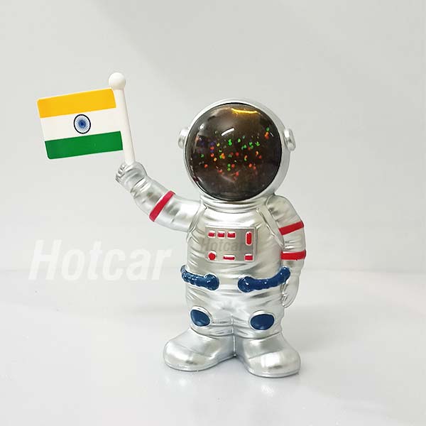 Astronaut with Indian Flag (Solar Powered Car Dashboard Idol)