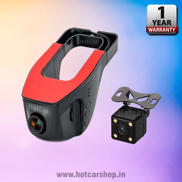Hotcar Wi-Fi Enabled Dash Cam (Dual Front & Rear Cameras) with One Year Warranty