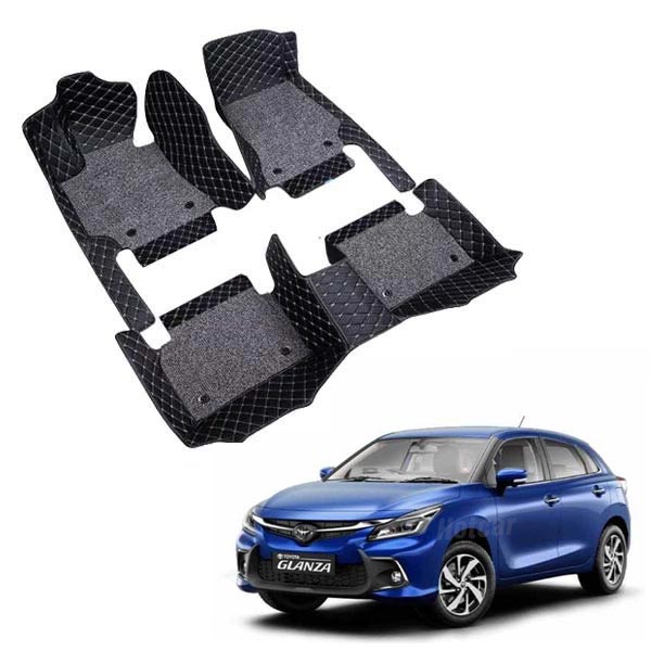 Toyota Glanza Premium 7D Floor Mats 4 Colour Options