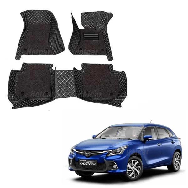 Toyota Glanza Luxury Quality 7D Floor Mats