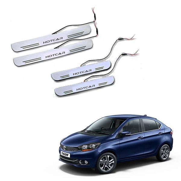 Tata Tigor - LED Door Sill Scuff Plates - Acrylic