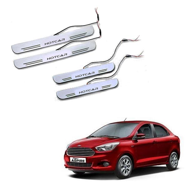 Ford Aspire - LED Door Sill Scuff Plates - Acrylic