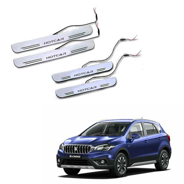 Maruti S-Cross - LED Door Sill Scuff Plates - Acrylic