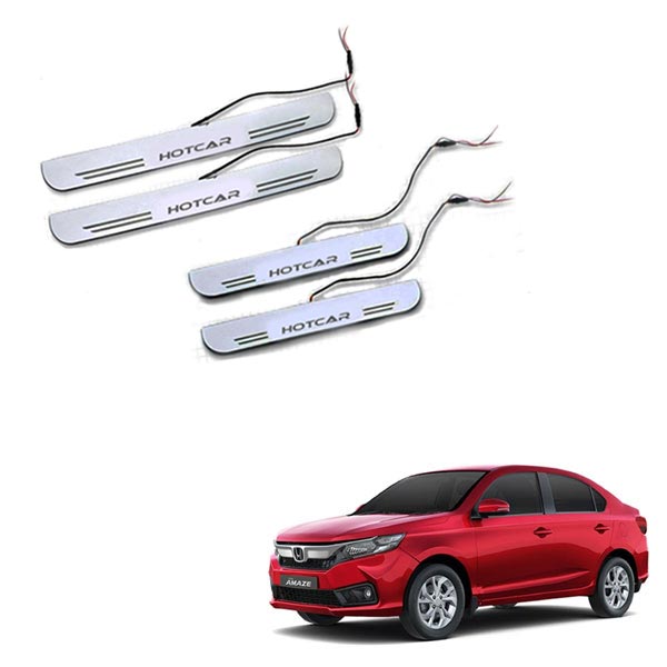 Honda Amaze (2018 Onwards) LED Door Sill Scuff Plates - Acrylic