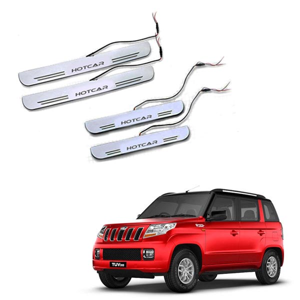 Mahindra TUV300 - LED Door Sill Scuff Plates - Acrylic