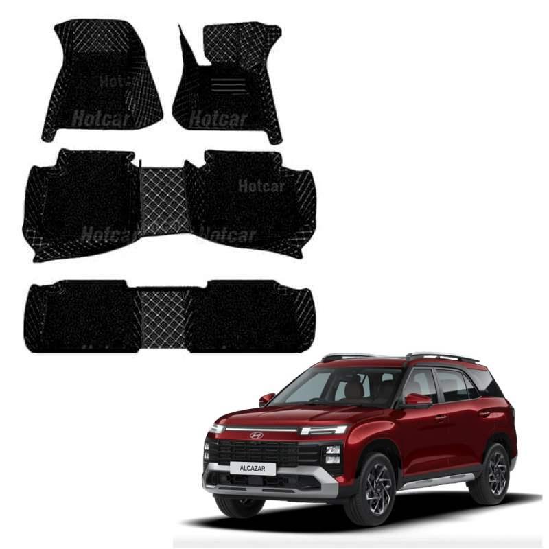 Hyundai Alcazar (2024 Onwards) Luxury Quality 7D Floor Mats