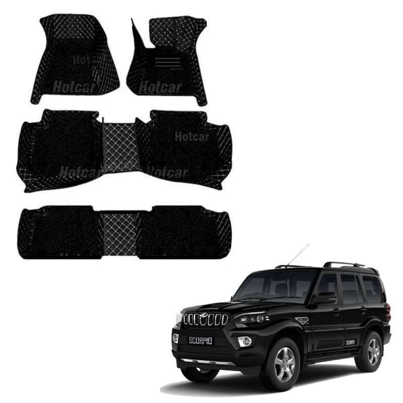 Mahindra Scorpio (2014 Onwards) Luxury Quality 7D Floor Mats
