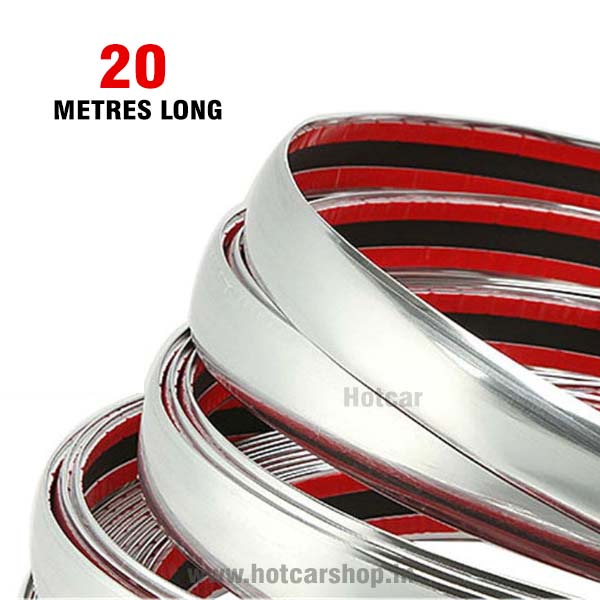 Universal Chrome Styling Strip - 20m Long & 14mm Thick