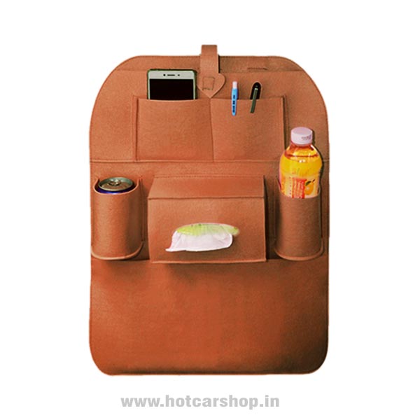 Car Seat Organizer - Brown Colour