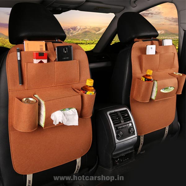 Car Seat Organizer - Brown Colour