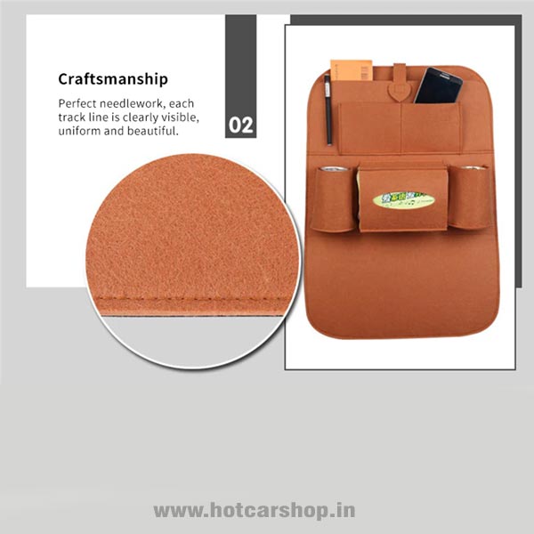 Car Seat Organizer - Brown Colour