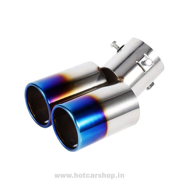 Stainless Steel Exhaust Tip - Type 5 -  Dual Round Shape