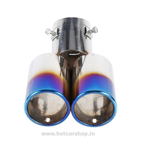 Stainless Steel Exhaust Tip - Type 5 -  Dual Round Shape
