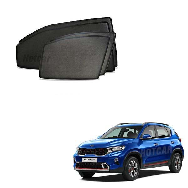 Kia Sonet Half Cut Z Black Sunshades