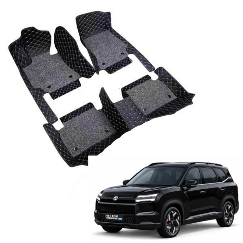 MG Hector Tomahawk EV (5 Seater) Premium 7D Floor Mats - 4 Colour Options