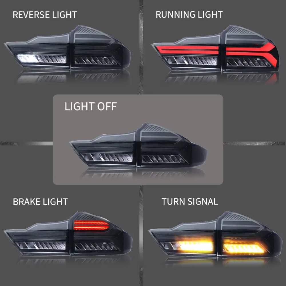 Honda City (2014-2019) Lambo Style LED Tail Lights