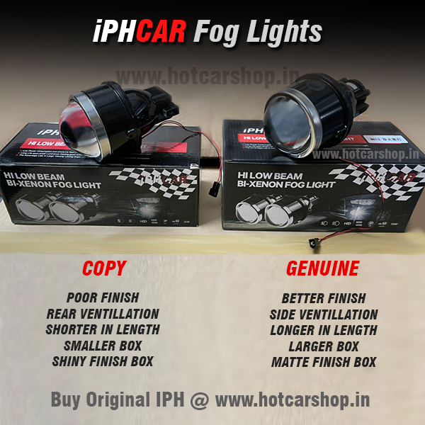 Original iPHCAR M612 Projector Fog Lights - Blue Lens