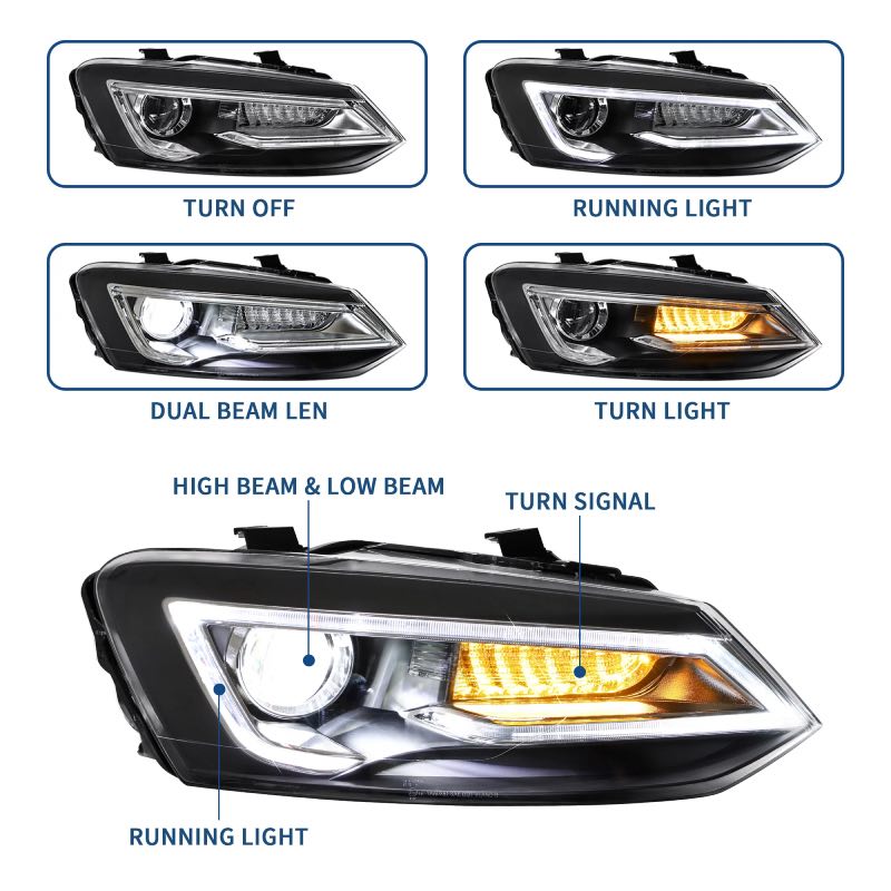 Volkswagen Polo Audi Style Projector Headlights