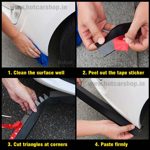 Universal Samurai Flexible Skirting - 2.5 Metre Long (Red)