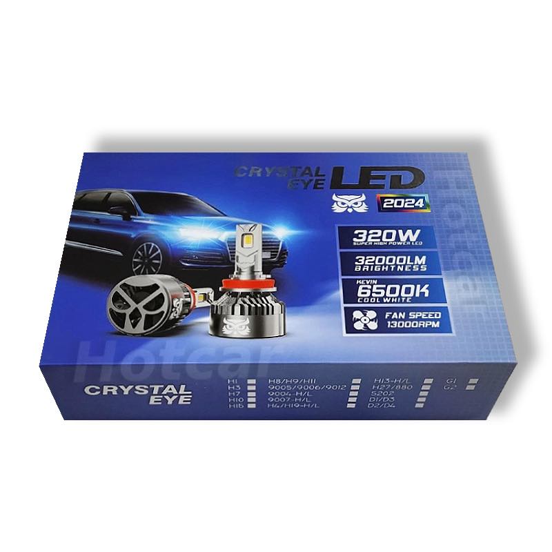 Original Crystal Eye 320 Watts LED Bulbs for Car Headlights and Fog Light (Made in Japan)