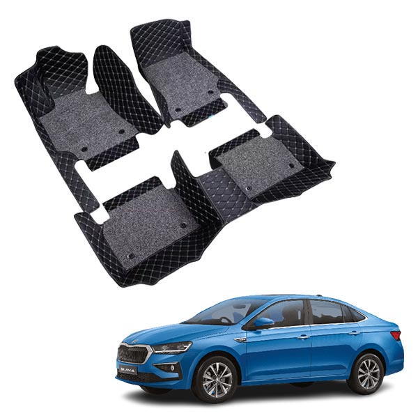 Skoda Slavia Premium 7D Floor Mats - 4 Colour Options
