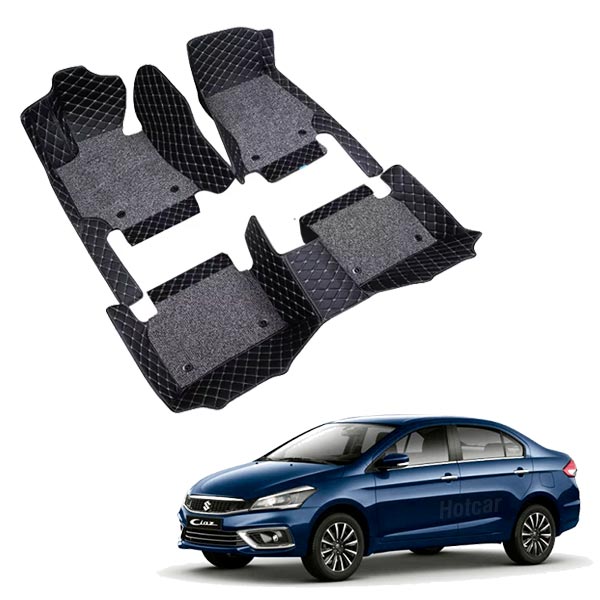Maruti Ciaz Premium 7D Floor Mats - 4 Colour Options
