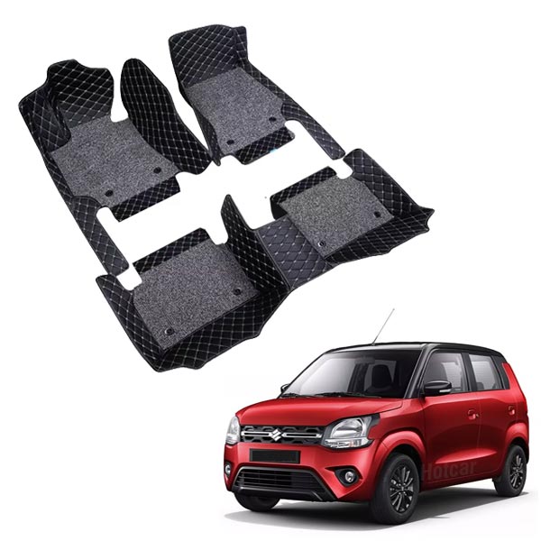 Maruti WagonR (2019 Onwards) Premium 7D Floor Mats - 4 Colour Options