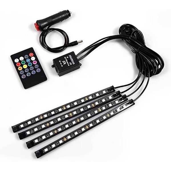 Car Atmosphere Lights (12 LED Type x 4 Strips)