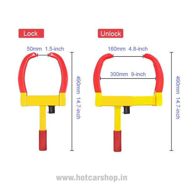 Anti Theft Tyre Lock Clamp - Universal Type