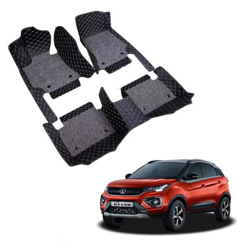 Tata Nexon (2017 to 2022) Premium 7D Floor Mats - 4 Colour Options