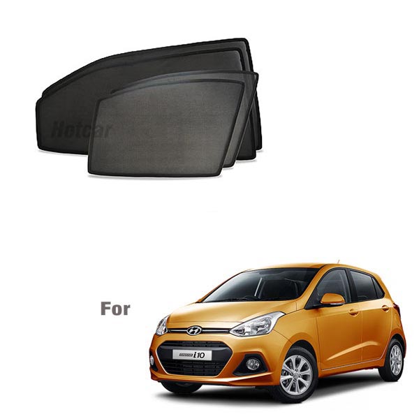 Hyundai i10 Grand Half Cut Z Black Sunshades