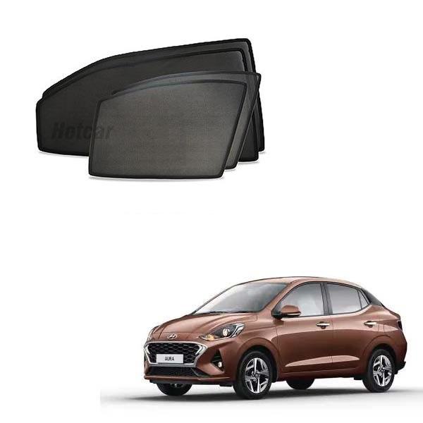 Hyundai Aura Half Cut Z Black Sunshades